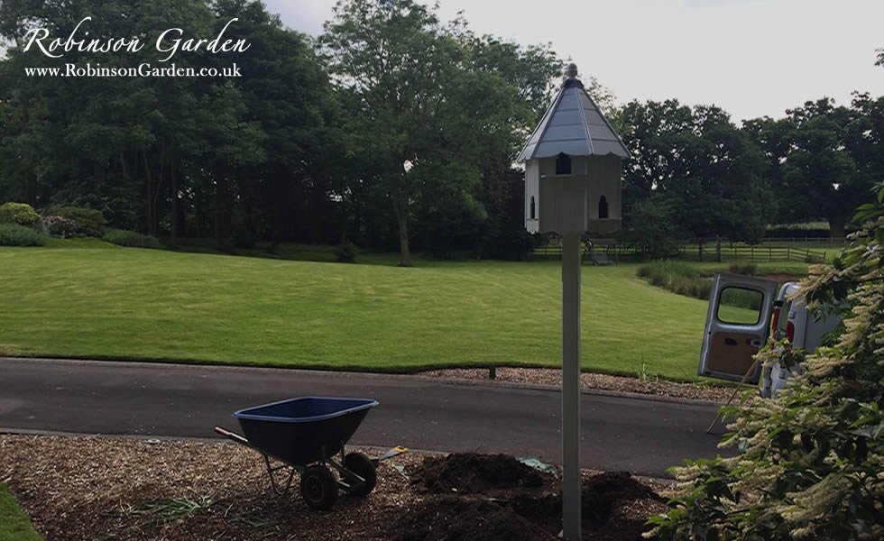 The Robinson Garden catalogue, displaying all of our bespoke garden products such as the Richmond seated arbour, dovecotes, bird tables, bird boxes, bird houses, wooden garden obelisks and more. Take a look at our catalogue on our website. Robinson Garden, bespoke garden products.
