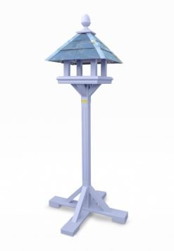 Basil Bespoke Wooden Bird Table Feeder hand painted using Farrow and Ball Paint. All hand crafted in England, UK
